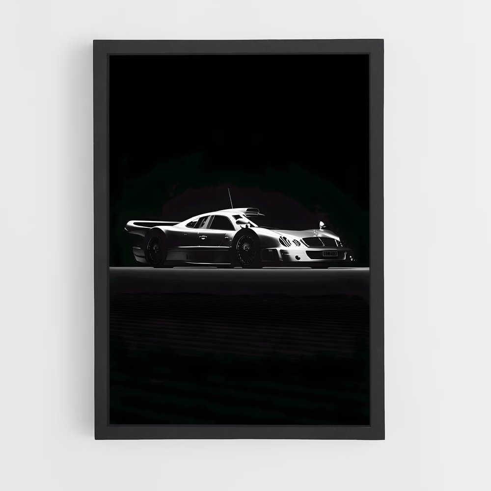 Poster Nocturne Mécanique – affiche Mercedes (vue 2)